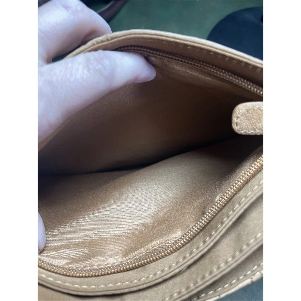 Vintage Genuine‎ Leather Shoulder Bag Cabin Creek Purse Tan Handbag NWT